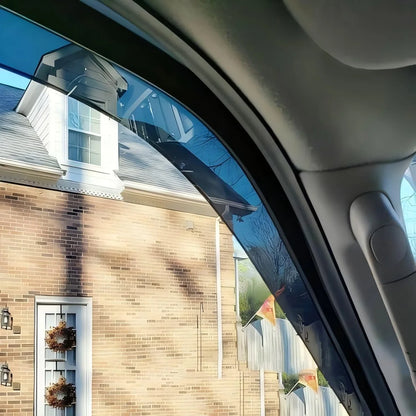 Toyota 4Runner interior view with smoke window visor rain guard above slightly open side window