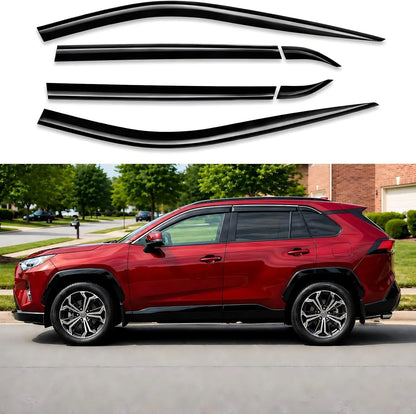 6pcs smoke window visor rain guards for 2019-2025 Toyota RAV4 side window fitment