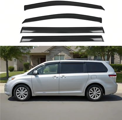 4pcs smoke acrylic window visor rain guards for 2011-2020 Toyota Sienna side windows