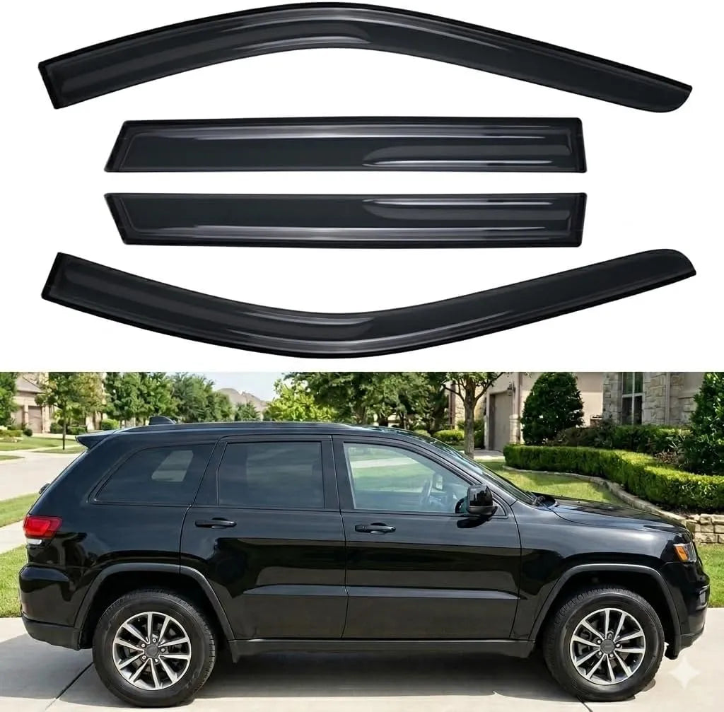 4pcs smoke window visor rain guards for 2011-2021 Jeep Grand Cherokee WK2 side windows