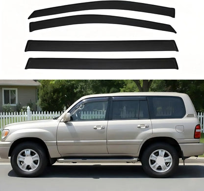 4pcs smoke window visor rain guards for 1998-2007 Toyota Land Cruiser side windows