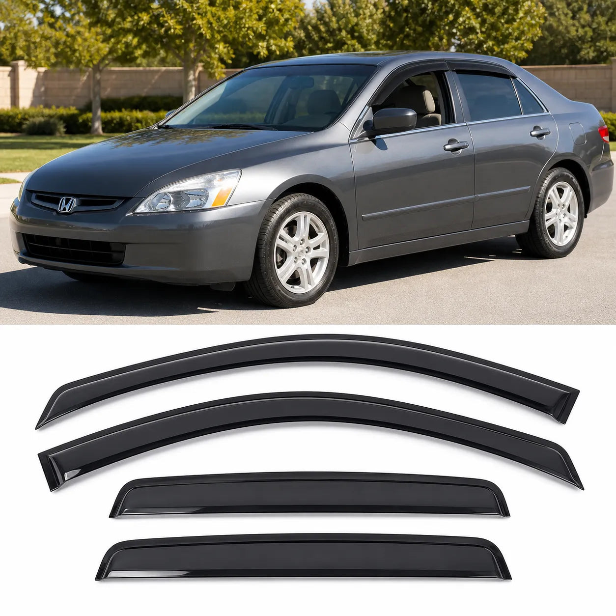 4pcs smoke window visor rain guards for 2003-2007 Honda Accord Sedan